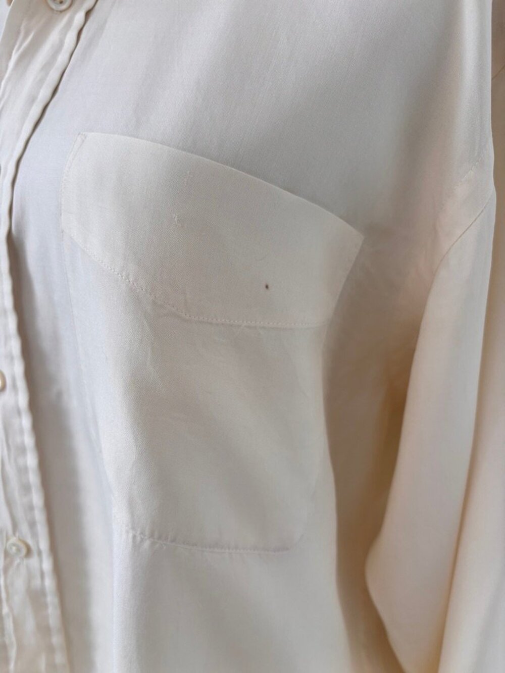 Ralph Lauren silk cuff link sleeve classic blouse - Picture 2 of 11
